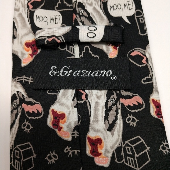 E. Graziano men's tie cow theme - Picture 4 of 5